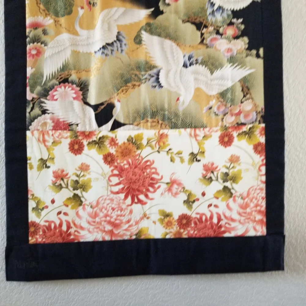 Vintage Handmade Crane Asian Theme Wall Art